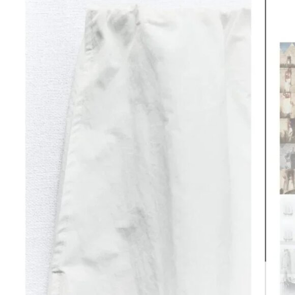 NWT ZARA NYLON BALLOON MIDI SKIRT WHITE - Picture 3 of 6